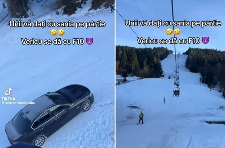 imagini-cu-bmw-pe-partie.jpg - Știri de azi Știri de azi | Poliţiştii de la Borşa s-au sesizat din oficiu şi fac cercetări pentru identificarea şoferului filmat în timp ce urcă cu un autoturism BMW pe o pârtie de schi din staţiunea maramureşeană - Știri de azi |