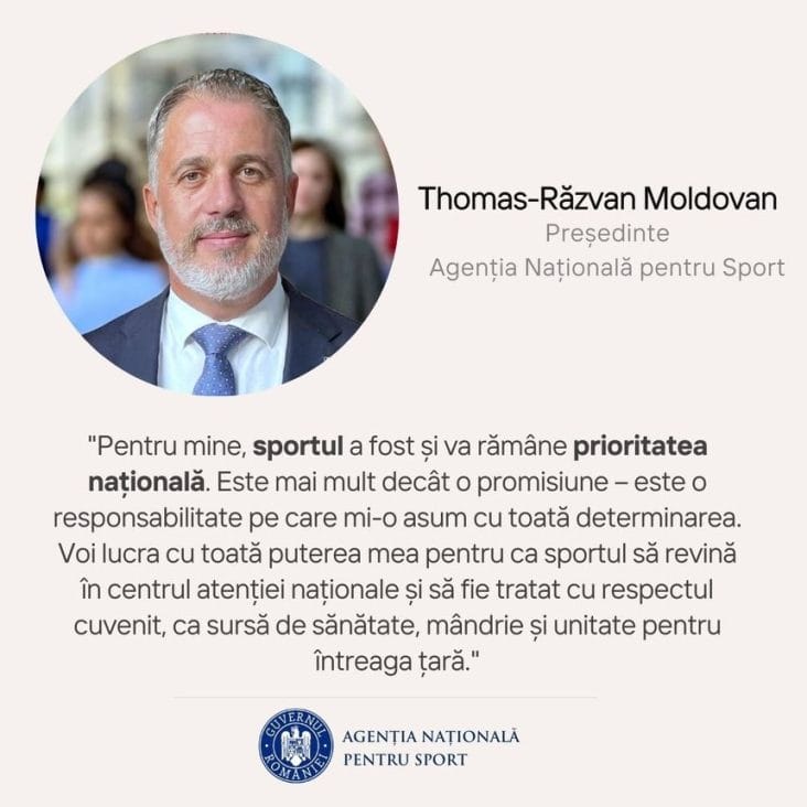 Știri de azi | Thomas-Răzvan Moldovan, noul şef al sportului românesc: Voi face tot posibilul pentru a elimina inechităţile dintre federaţii - Știri de azi | 