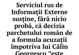 Fotografie a unui articol de pe PressHub cu titlul despre influența serviciului rus de informații asupra justiției românești.
