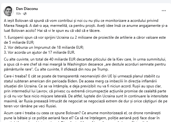 Dan Diaconu Bolovan - Știri de azi Știri de azi | Dezvăluiri controversate: Bolovan și implicarea României în acordul Mării Negre, sub lupa criticului Dan Diaconu - Știri de azi | Dan Diaconu criticând politica externă a României