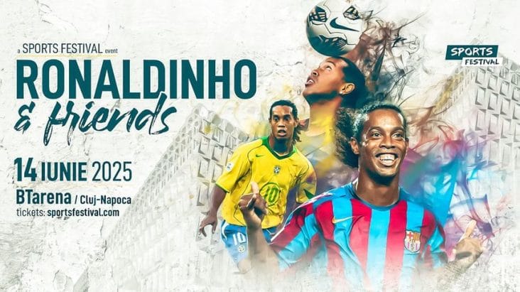ronaldinho-sports-festival-2025.jpg - Știri de azi Știri de azi | Sports Festival: Júlio César, unul din cei mai buni portari ai lumii, şi Ricardinho, Balonul de Aur la futsal, joacă alături de Ronaldinho, la Cluj - Știri de azi |