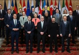 Liderii europeni împreună cu președintele ucrainean Volodimir Zelenski, la summitul privind securitatea Europei organizat la Londra de premierul britanic Keir Starmer