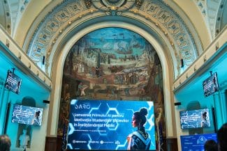 media-174420312983149800.jpg - Știri de azi Știri de azi | FOTO Asistent AI conceput pentru a interacţiona cu studenţii, lansat la ASE - Știri de azi |