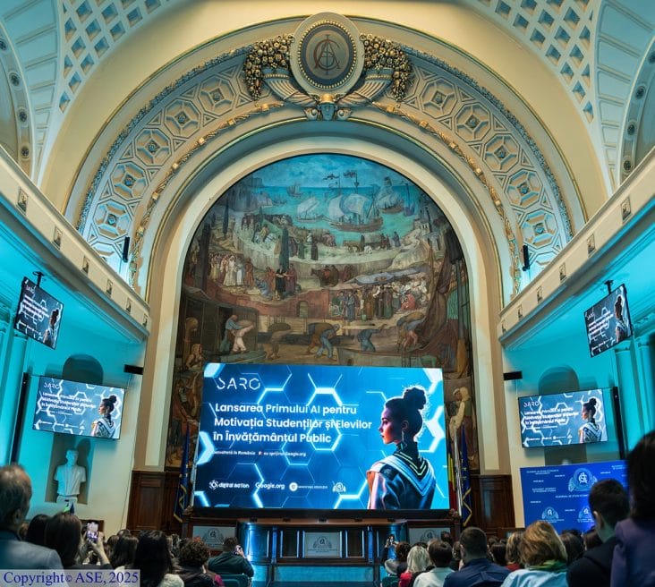 media-174420312983149800.jpg - Știri de azi Știri de azi | FOTO Asistent AI conceput pentru a interacţiona cu studenţii, lansat la ASE - Știri de azi |