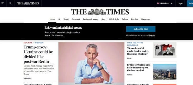 Știri de azi | The Times îl citează pe emisarul lui Trump pentru Ucraina Keith Kellogg spunând că Ucraina ar putea fi divizată precum Berlinul după al Doilea Război Mondial / Kelogg declară că afirmaţiile sale au fost denaturate - Știri de azi | 