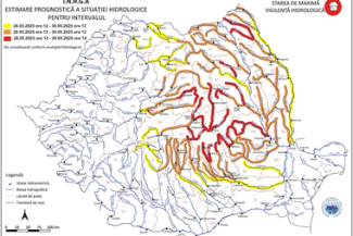harta-hidro-28-mai-25.png - Știri de azi Știri de azi | Cod roşu de inundaţii, în judeţele Harghita, Mureş, Braşov, Sibiu, Prahova, Buzău, Neamţ, Bacău, Covasna, Vrancea, Botoşani şi Iaşi - Știri de azi |