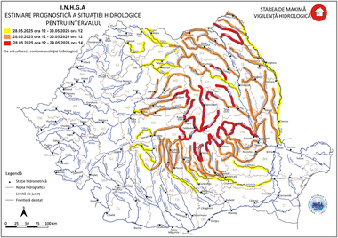 Știri de azi | Cod roşu de inundaţii, în judeţele Harghita, Mureş, Braşov, Sibiu, Prahova, Buzău, Neamţ, Bacău, Covasna, Vrancea, Botoşani şi Iaşi - Știri de azi | 