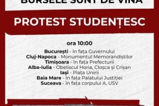 Știri de azi | Proteste ale organizaţiilor studenţeşti în Bucureşti şi în mai multe centre universitare, faţă de intenţia Guvernului de a reduce fondurile alocate pentru burse - Știri de azi | 