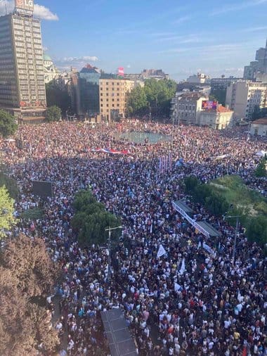 protest-belgrad-xjpg - Știri de azi Știri de azi | Serbia: Zeci de mii de persoane au manifestat la Belgrad pentru a cere alegeri anticipate - Știri de azi |