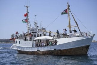 hamdala-tw1jpg - Știri de azi Știri de azi | Flotila Libertăţii anunţă că a pierdut contactul în largul Egiptului cu Hamdala, un vapor care a plecat din Italia cu ajutor umanitar către Fâşia Gaza - Știri de azi |