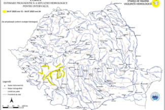 Știri de azi | Risc de viituri şi posibile inundaţii locale în vestul şi sud-vestul ţării/ Atenţionarea, valabilă joi, până la ora 24, pentru judeţele Hunedoara, Gorj, Caraş-Severin, Timiş şi Mehedinţi - Știri de azi | 