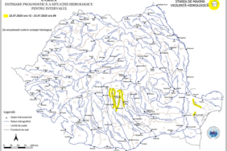 Știri de azi | Risc de viituri în judeţele Argeş, Dâmboviţa şi Tulcea, până miercuri - Știri de azi | 