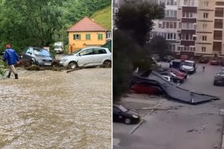 Știri de azi | VIDEO Furtunile au făcut prăpăd în țară. 5 persoane care participau la un eveniment Radio Zu au ajuns la spital. Au fost smulse acoperișuri și stâlpi căzuți - Știri de azi | 