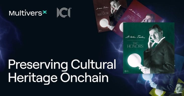 Știri de azi | Patrimoniul cultural, protejat prin NFT și blockchain | Afiș Teslaverse cu Nikola Tesla – proiect NFT dezvoltat de ICI București și MultiversX