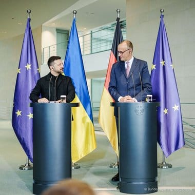 zelenski-merzjpg - Știri de azi Știri de azi | UPDATE – Zelenski este aşteptat miercuri la Berlin şi va vorbi cu Trump alături de cancelarul Merz / Programul discuţiilor diplomatice intense dintre europeni şi SUA / La ce reuniune care participă şi Nicuşor Dan - Știri de azi |