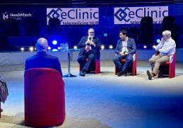 Adrian-Victor Vevera, director ICI București, vorbind la HealthTech Forum despre digitalizarea sistemului medical din România