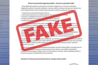 Știri de azi | Banca Naţională a României atrage atenţia asupra distribuirii unui document fals atribuit instituţiei - Știri de azi | 