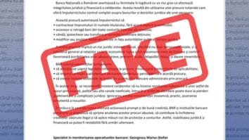 Știri de azi | Banca Naţională a României atrage atenţia asupra distribuirii unui document fals atribuit instituţiei - Știri de azi | 